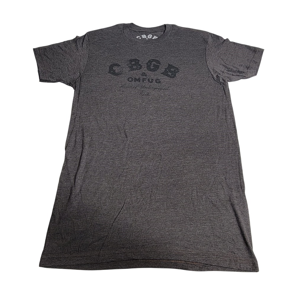 CBGB OMFUG Home of Underground Rock Graphic T-Shirt Charcoal Grey Medium